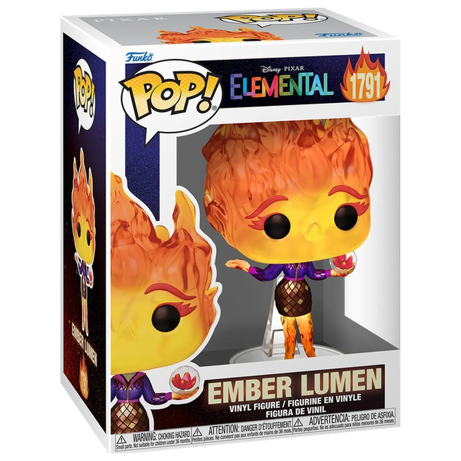 Funko POP figurina Disney Pixar Elemental Ember Lumen with Vivisteria Flower poza produsului