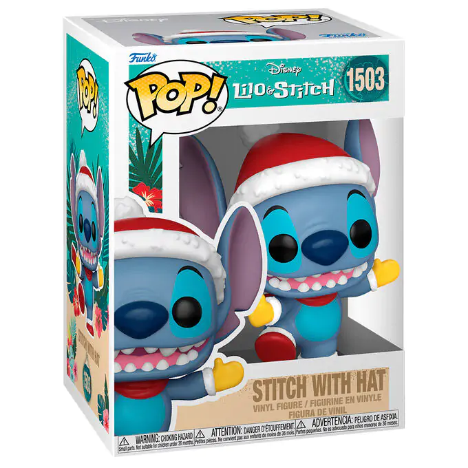 Figurină Funko POP Disney Stitch cu căciulă de Moș Crăciun poza produsului