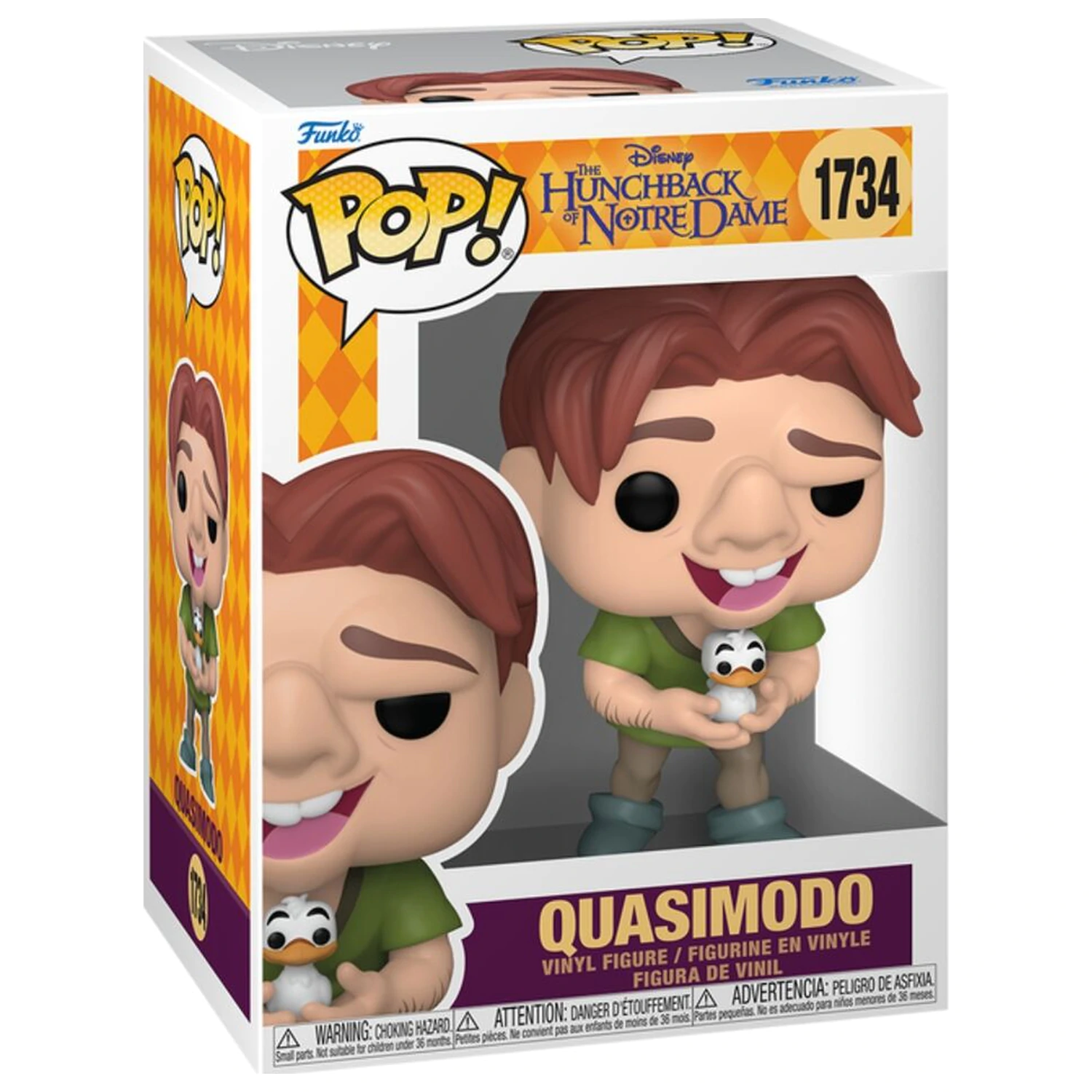 Funko POP figurina Disney the Hunchback of Notre Dame Quasimodo cu Pasare poza produsului