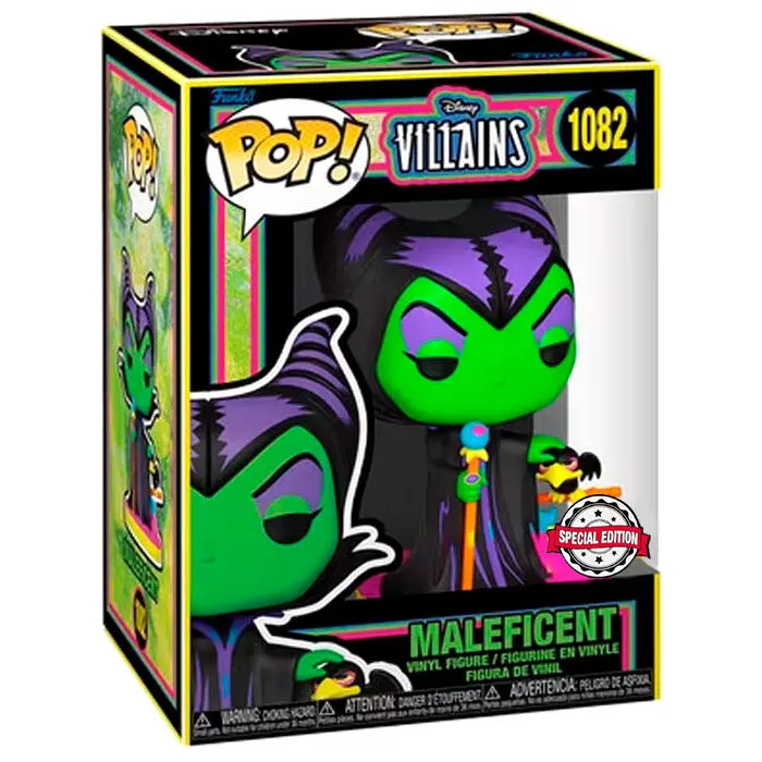 Disney Villains POP! Figurină de vinil Maleficent (Blacklight) 9 cm poza produsului