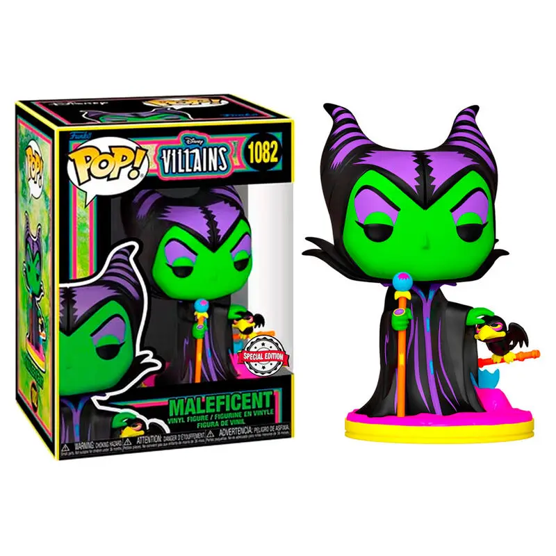 Disney Villains POP! Figurină de vinil Maleficent (Blacklight) 9 cm poza produsului