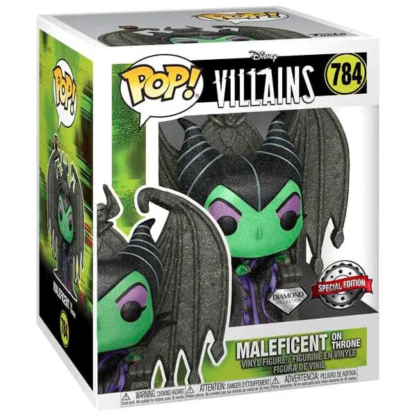 Figurină POP Disney Villains Maleficent on Throne Diamond Exclusive poza produsului