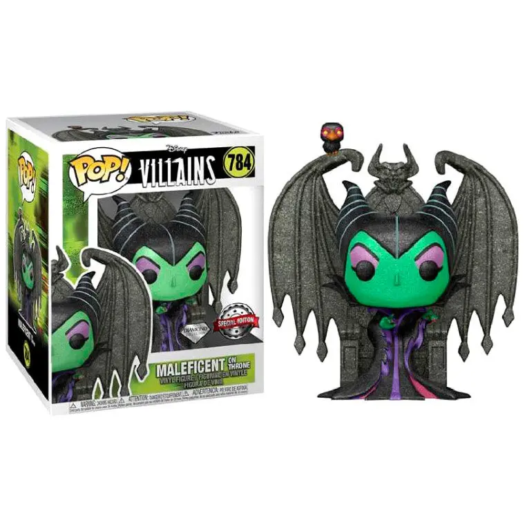 Figurină POP Disney Villains Maleficent on Throne Diamond Exclusive poza produsului