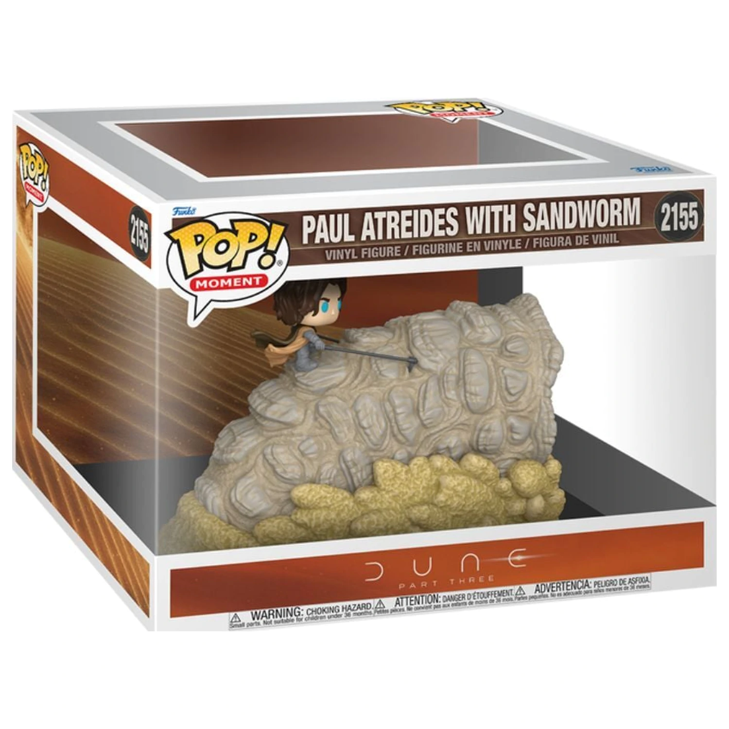 Funko POP figurina Dune Part Three Moment Paul Atreides cu Sandworm poza produsului