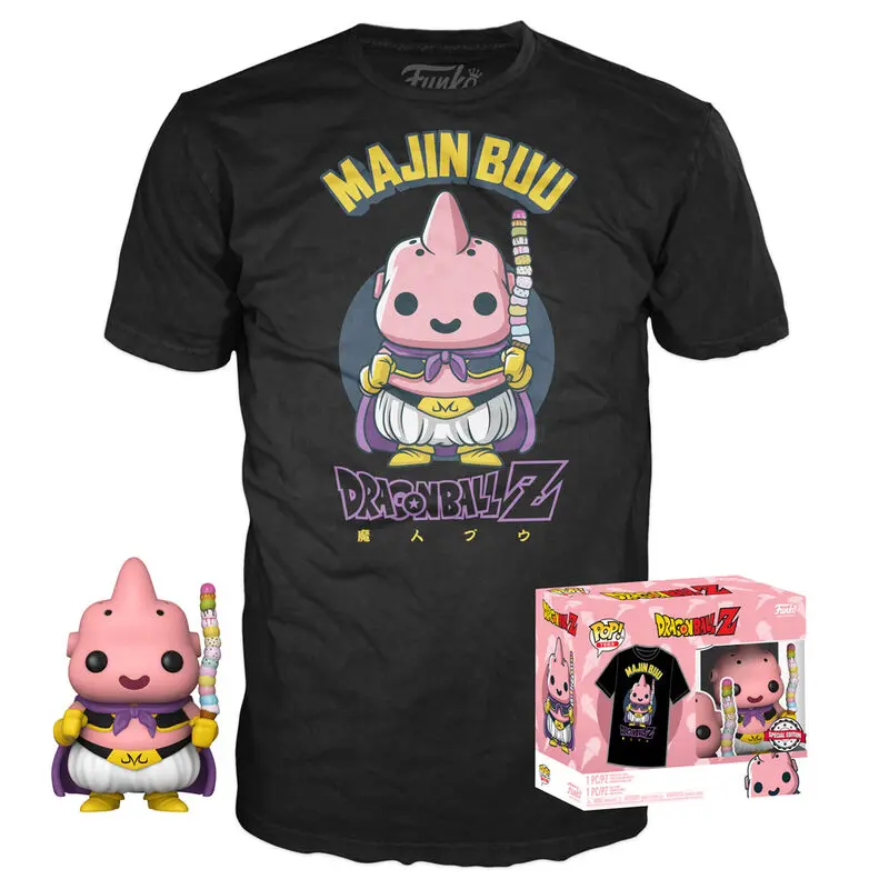 Figurină Funko POP! și cutie tricou Dragon Ball Z Majin Buu Exclusiv poza produsului