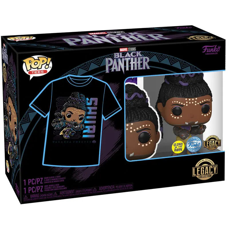 Figurină Funko POP! și cutie tricou Marvel Black Panther Shury Exclusiv poza produsului