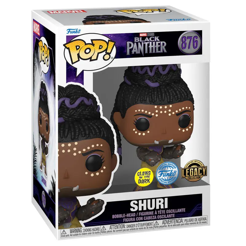 Figurină Funko POP! și cutie tricou Marvel Black Panther Shury Exclusiv poza produsului