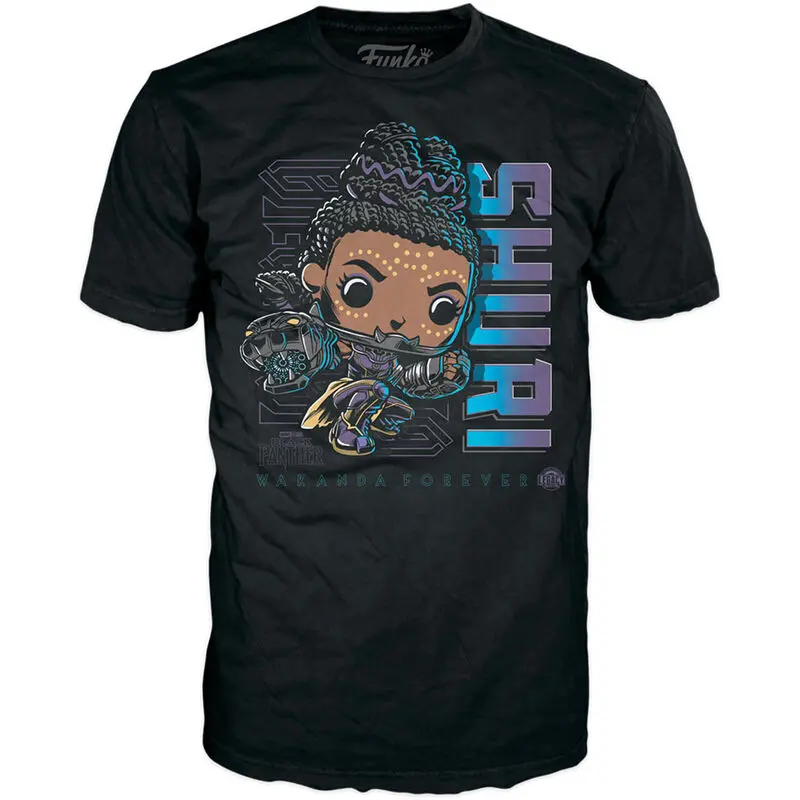 Figurină Funko POP! și cutie tricou Marvel Black Panther Shury Exclusiv poza produsului