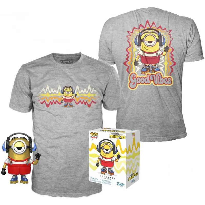 Figurină Funko POP & cutie tricou Minions Banana Metallic Exkluzív poza produsului