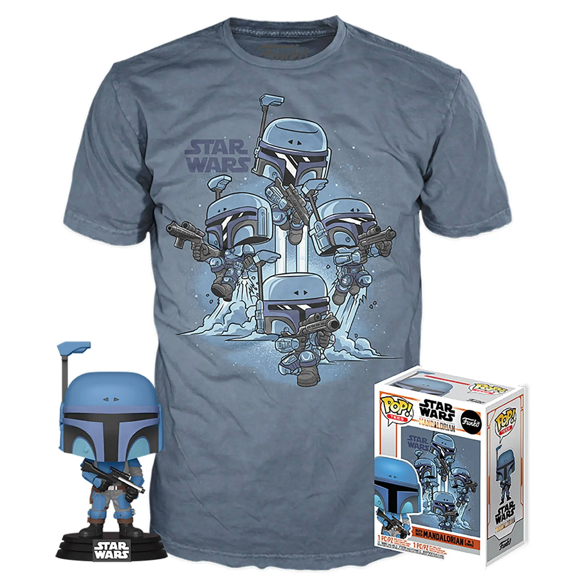 Figurină Funko POP! & cutie tricou Star Wars The Mandalorian The Mandalorian poza produsului