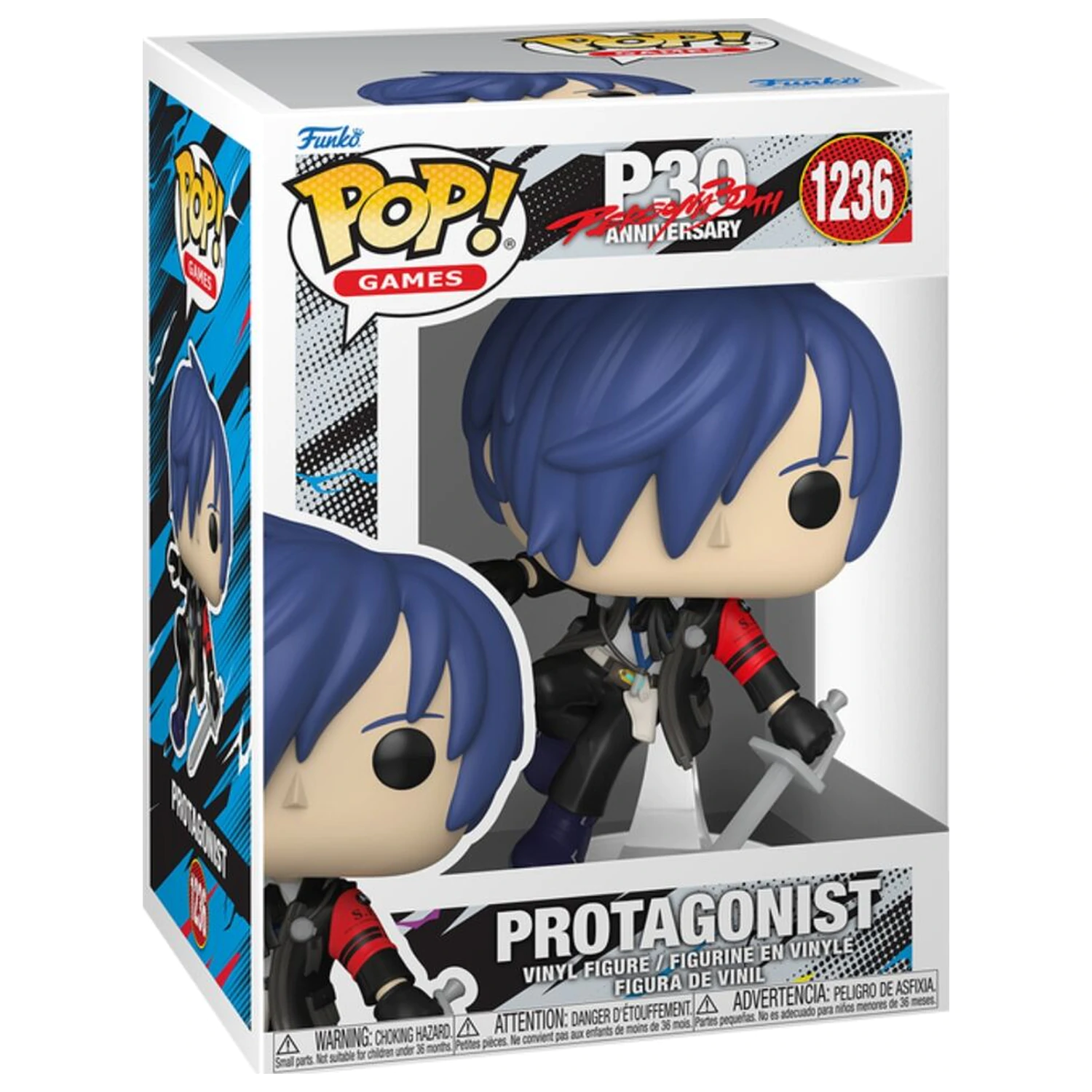 Figurina Funko POP Games Persona 3 Male Protagonist Makoto poza produsului