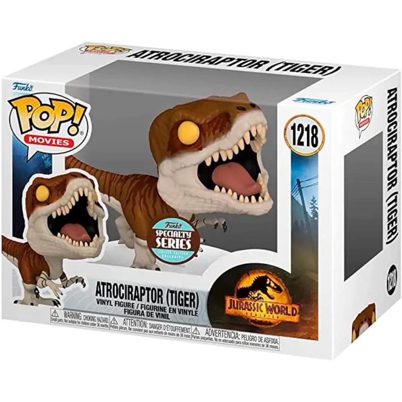 Figurină POP Jurassic World 3 Atrociraptor Tiger Exclusive poza produsului