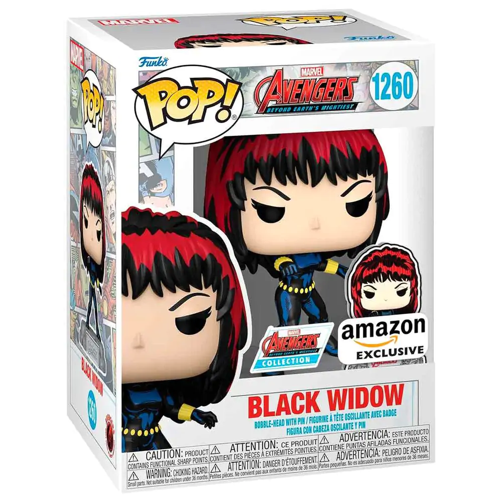 Figurină Funko POP Marvel Avengers 60th Anniversary Comic Black Widow with Pin Exclusive poza produsului