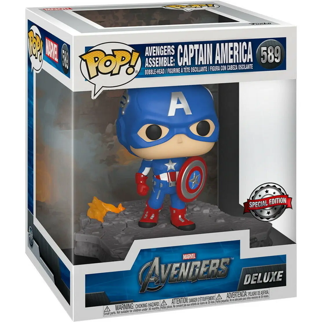 Avengers POP! Figurina Vinyl Deluxe Căpitanul America (Assemble) 9 cm poza produsului