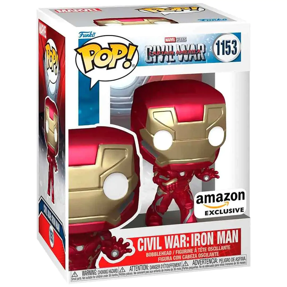 Figurină Funko POP Marvel Civil War Captain America - Civil War Iron Man Exclusive poza produsului