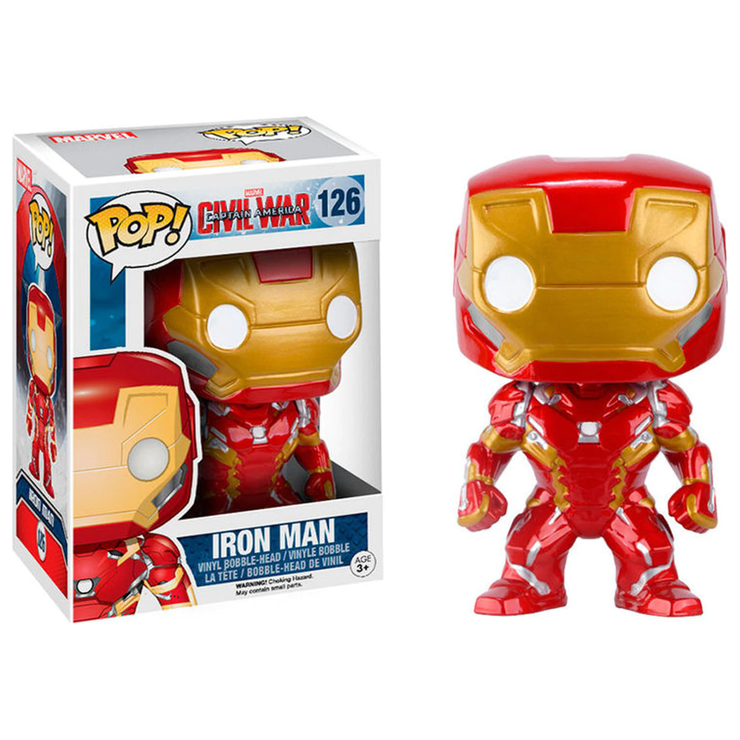 Captain America Civil War POP! Figurina de vinil cu cap balansabil Iron Man 10 cm poza produsului