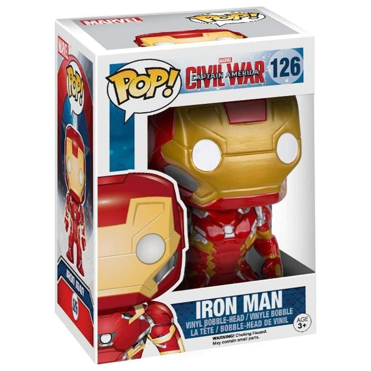 Captain America Civil War POP! Figurina de vinil cu cap balansabil Iron Man 10 cm poza produsului