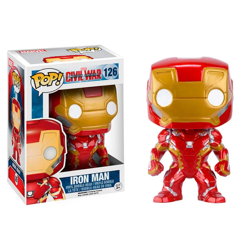 Captain America Civil War POP! Figurina de vinil cu cap balansabil Iron Man 10 cm poza produsului