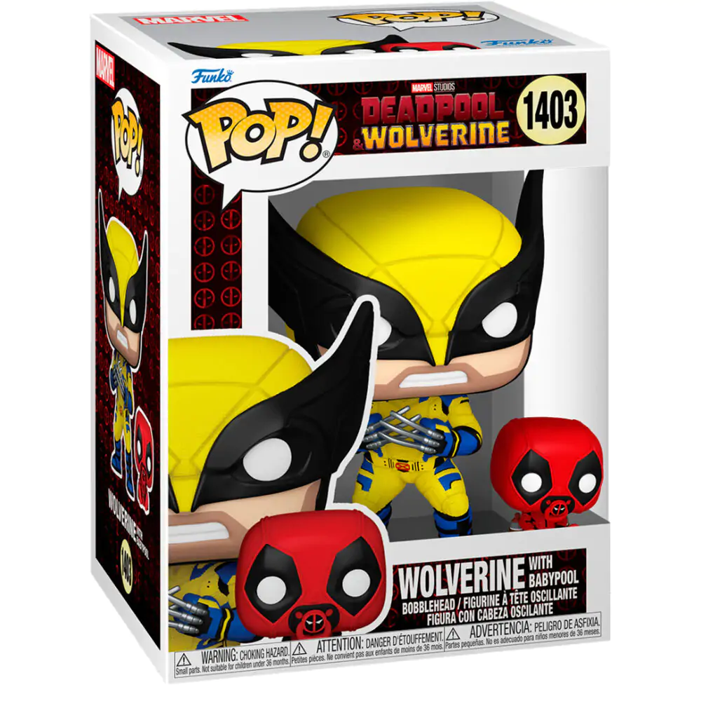 Figurină Funko POP Marvel Deadpool & Wolverine - Wolverine cu Babypool poza produsului