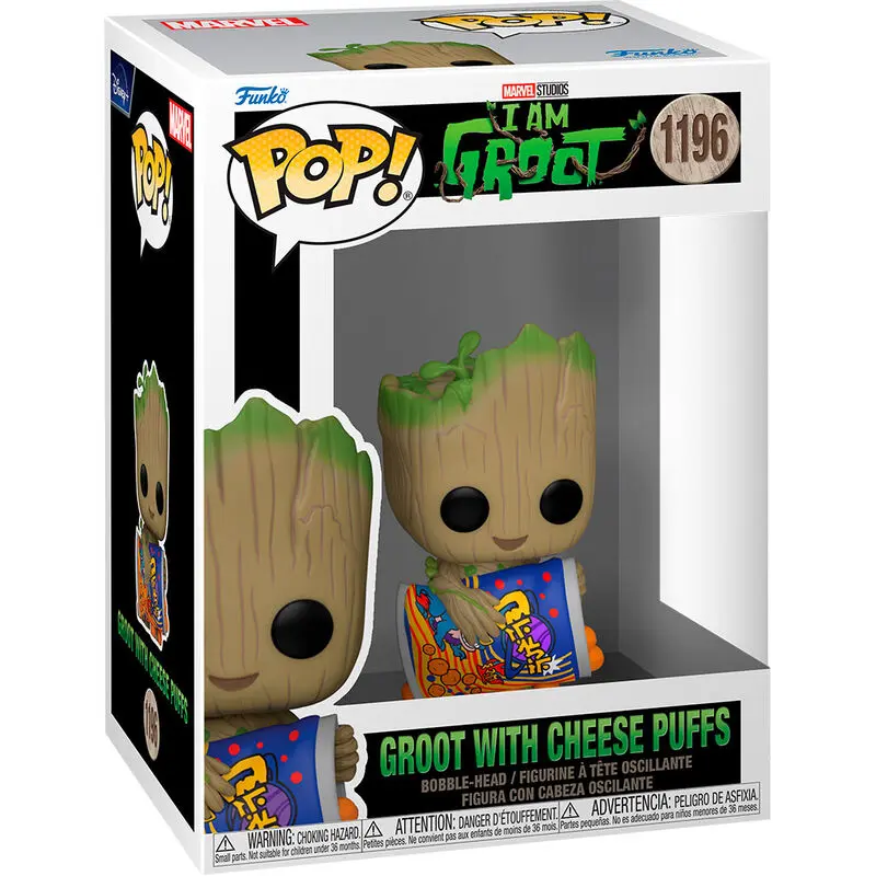 I Am Groot POP! Figurina Vinil Groot cu Pufuleți cu Brânză 9 cm poza produsului