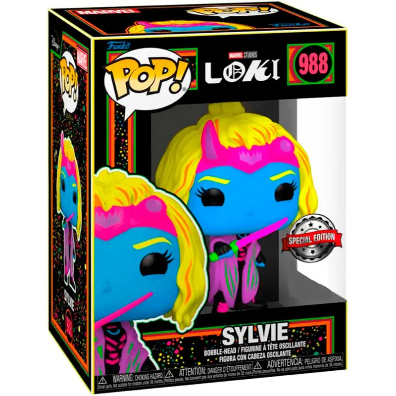 Figurină POP Marvel Loki Silvye Black Light Exclusive poza produsului