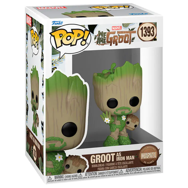 Figurină Funko POP Marvel We Are Groot - Groot ca Iron Man poza produsului