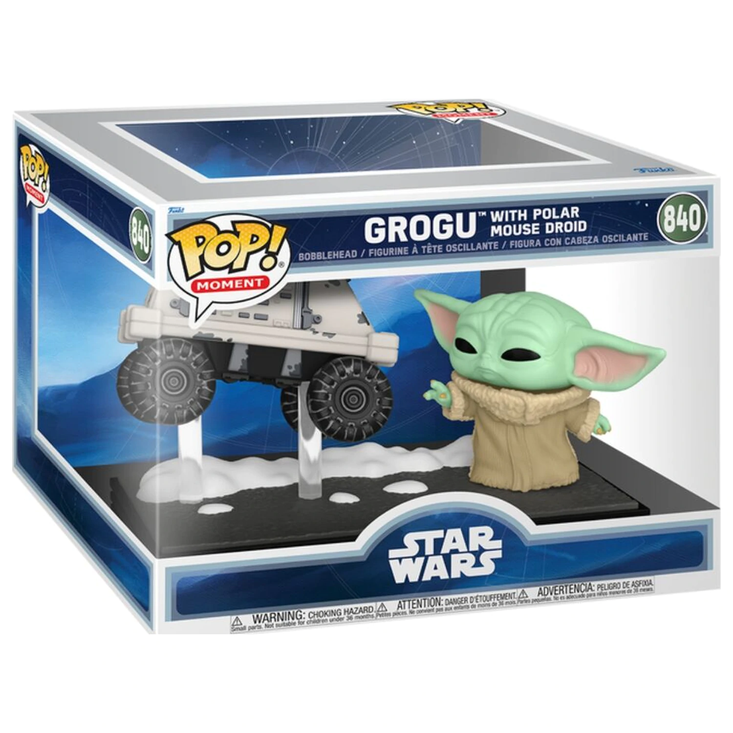 Figurina Funko POP Moments Star Wars: The Mandalorian & Grogu - Grogu with Polar Mouse Droid poza produsului