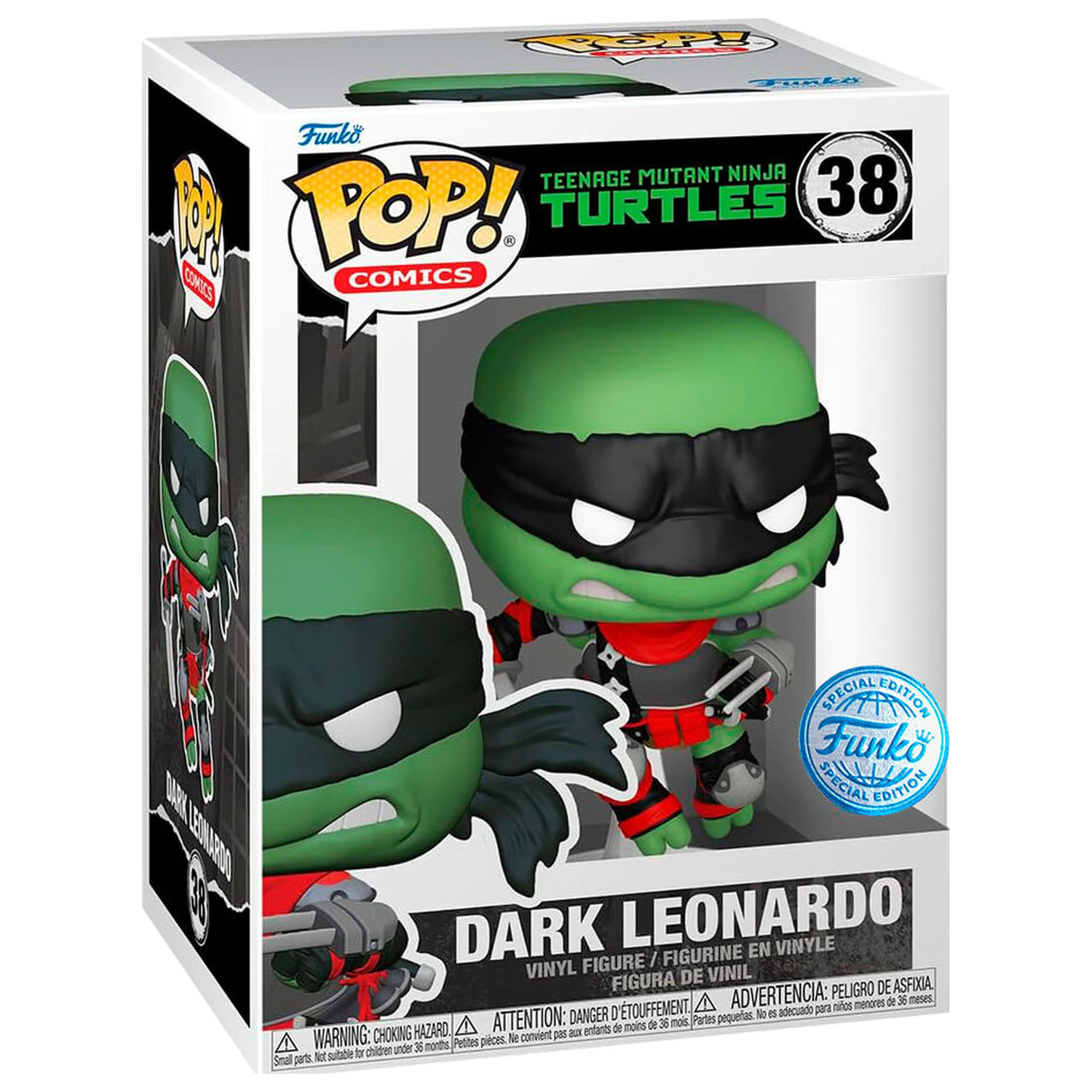 Funko POP figurina Ninja Turtles Teenage Mutant Dark Leonardo Exclusive poza produsului