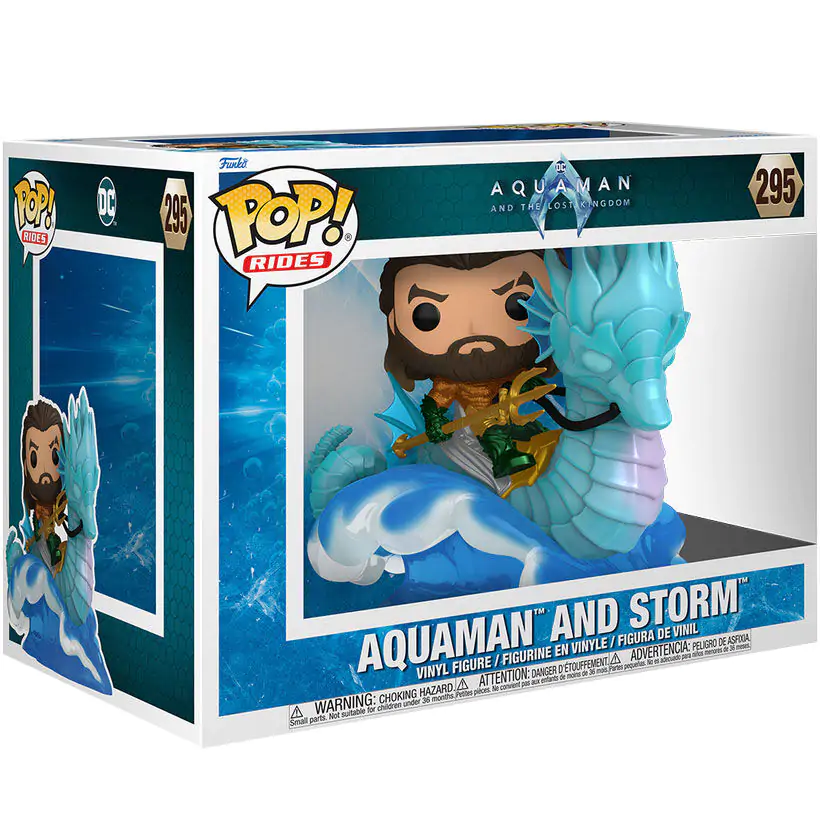 figurina POP Ride Deluxe DC Comics Aquaman and the Lost Kingdom Aquaman on Storm poza produsului