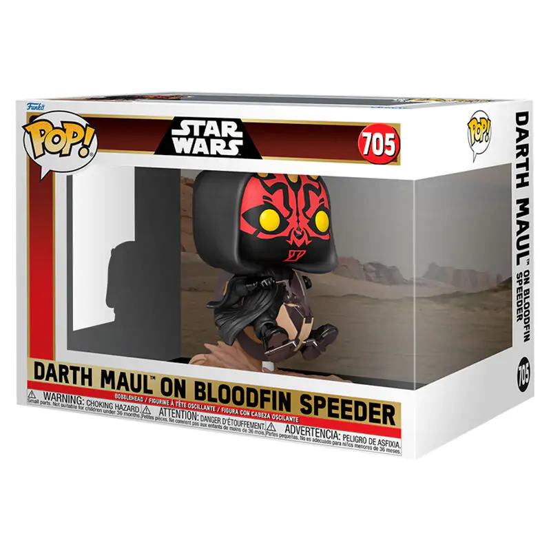 Figurină Funko POP Rides Deluxe Star Wars Darth Maul pe Bloodfin Speeder poza produsului