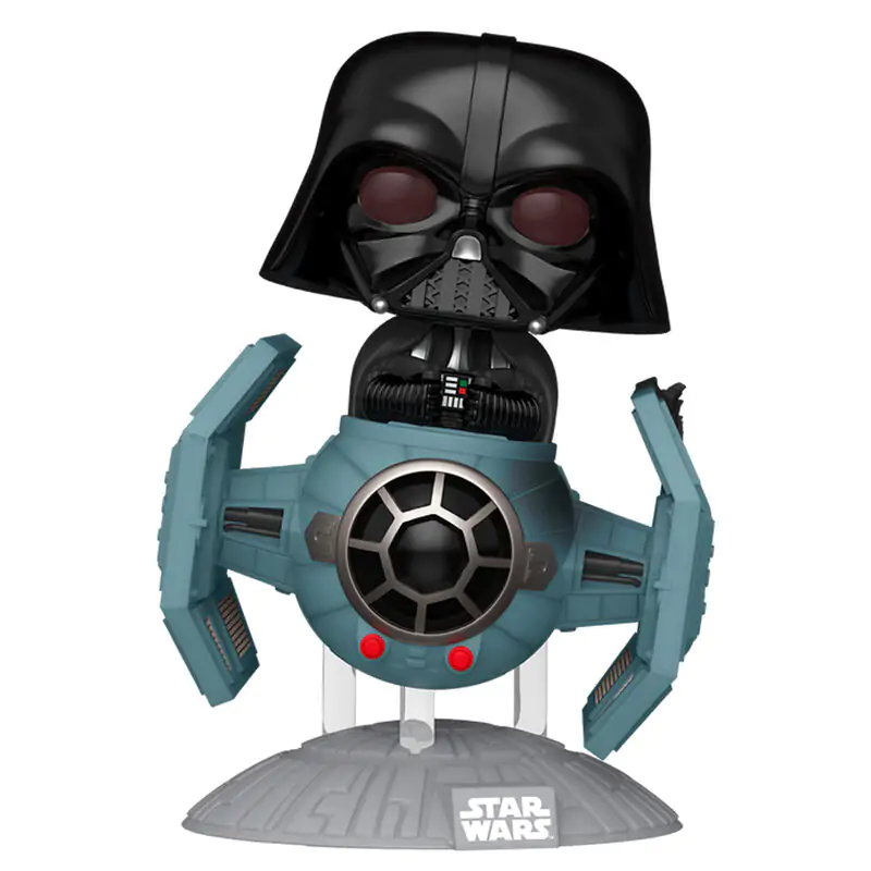 Figurină Funko POP Rides Deluxe Star Wars Darth Vader cu Tie Advanced Starfighter poza produsului