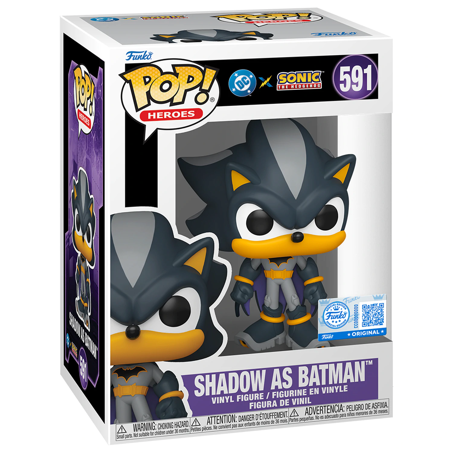 Figurina Funko POP Sonic The Hedgehog DC Comics Shadow Batman Exclusiv poza produsului