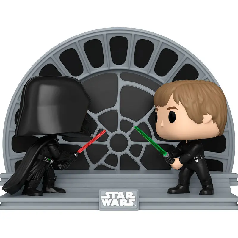 Star Wars Return of the Jedi 40th Anniversary POP Moment! Figurine Vinil Set 2 piese Luke vs Vader 9 cm poza produsului