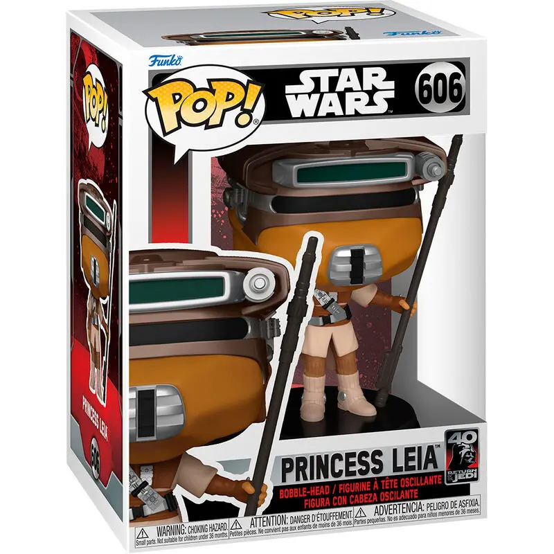 Star Wars Return of the Jedi 40th Anniversary POP! Figurina Vinyl Leia (Boushh) 9 cm poza produsului