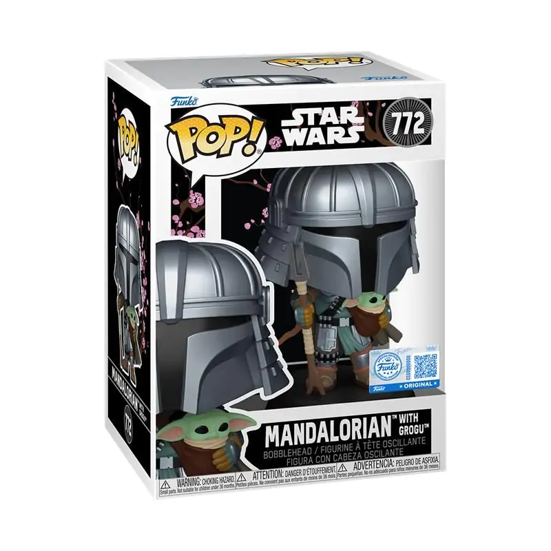 Figurină Funko POP Star Wars Impressions Mandalorian with Grogu Exclusive poza produsului