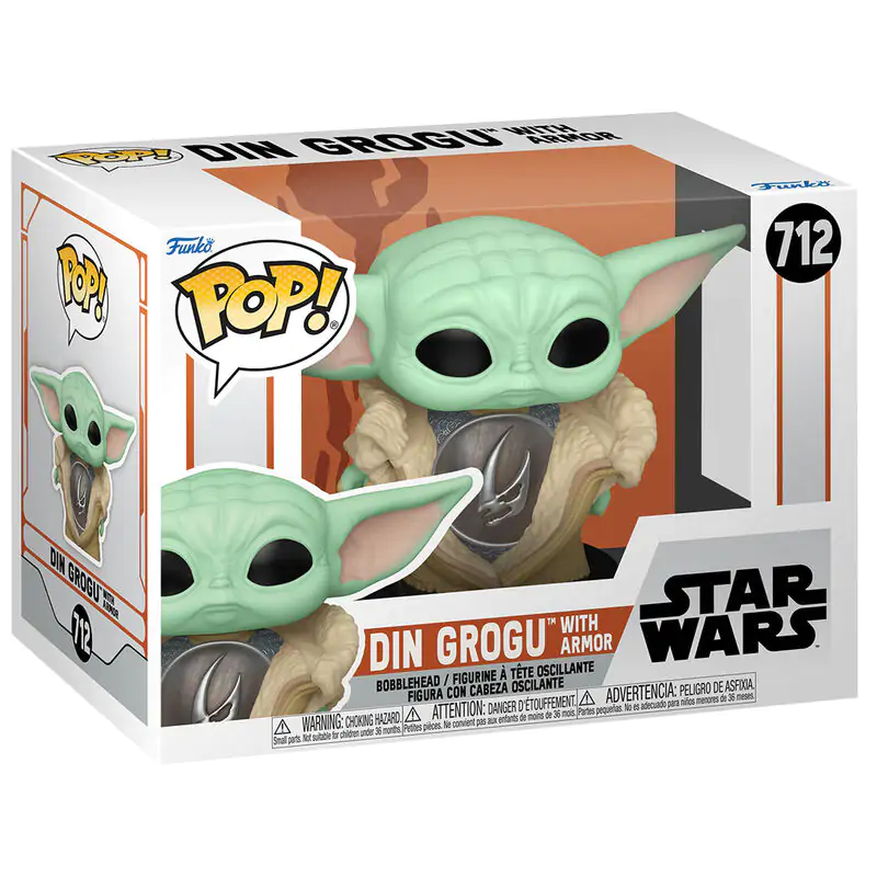 Figurină Funko POP Star Wars The Mandalorian Din Grogu cu Armură poza produsului
