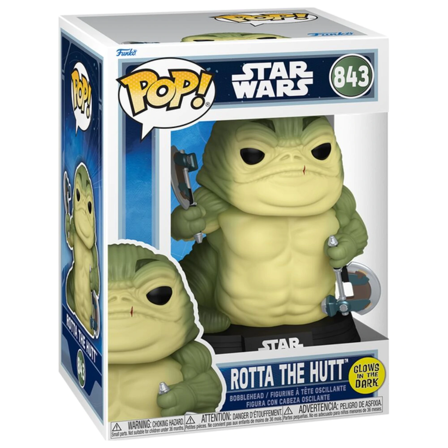 Figurina Funko POP Star Wars: The Mandalorian & Grogu - Rotta the Hutt poza produsului
