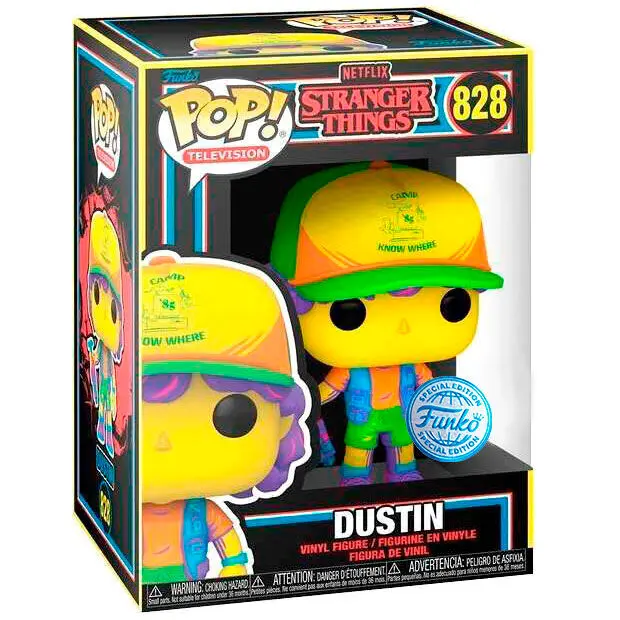 Figurină POP Stranger Things Dustin în Beef Negru Lumină Exclusiv poza produsului