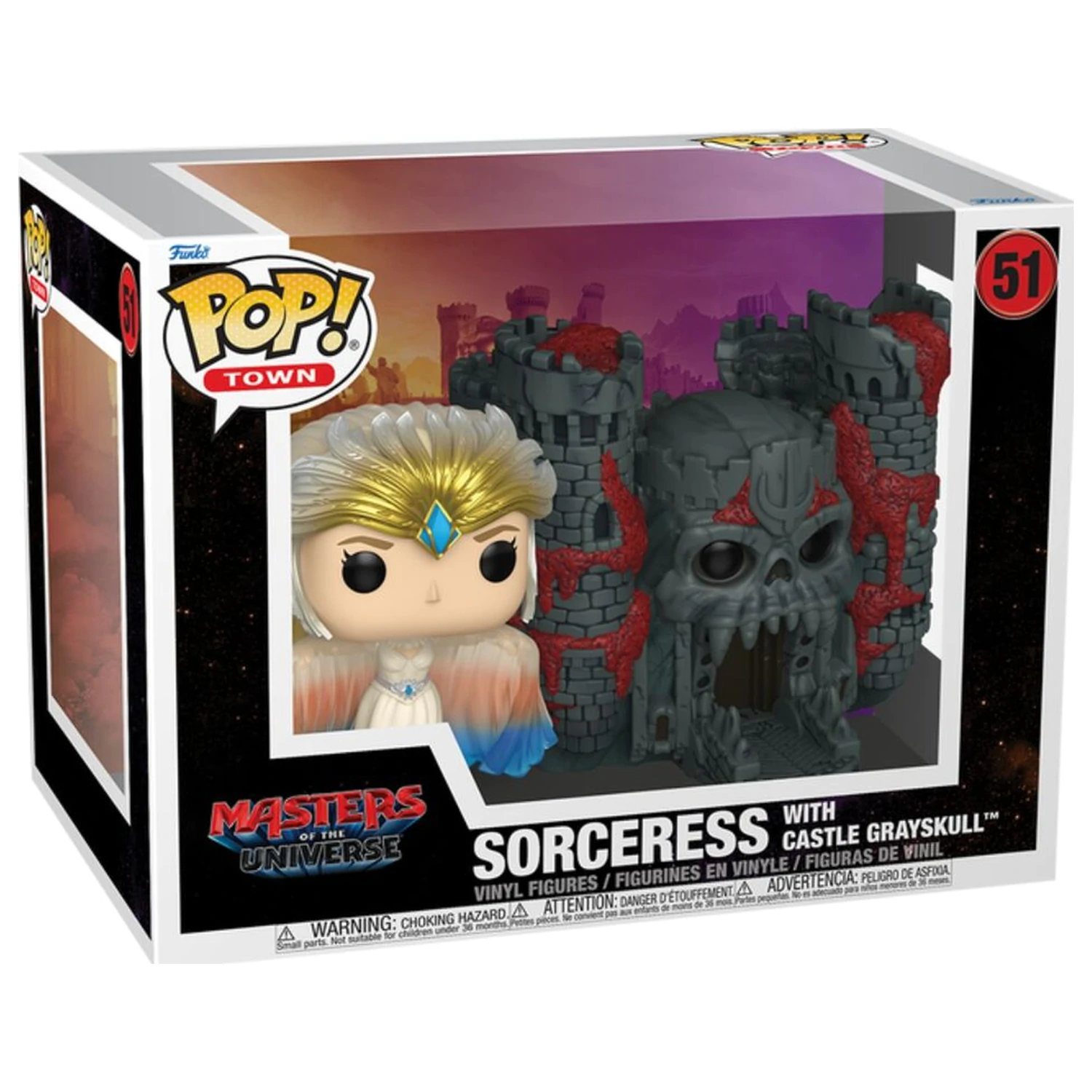 Funko POP figurina Masters of the Universe Sorceress cu Castle Grayskull Live Action poza produsului