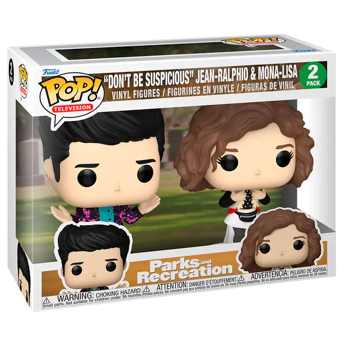 Blister 2 figurine Funko POP Parks and Recreation Dont Be Suspicious Jean-Ralphio & Mona-Lisa poza produsului