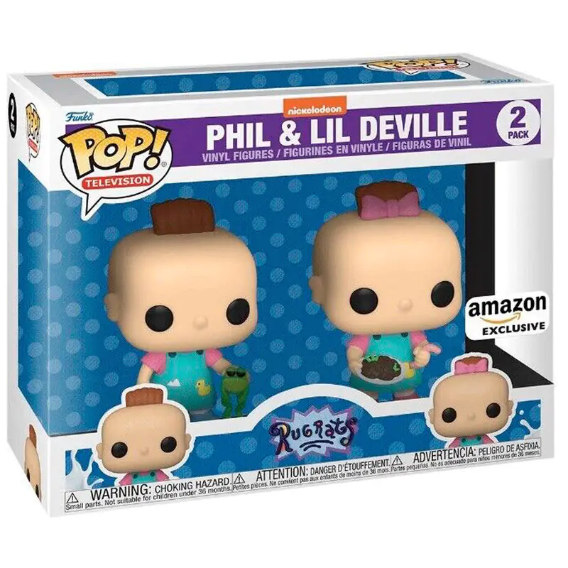 POP pachet 2 figurine Rugrats Phil & Lil Exclusive poza produsului