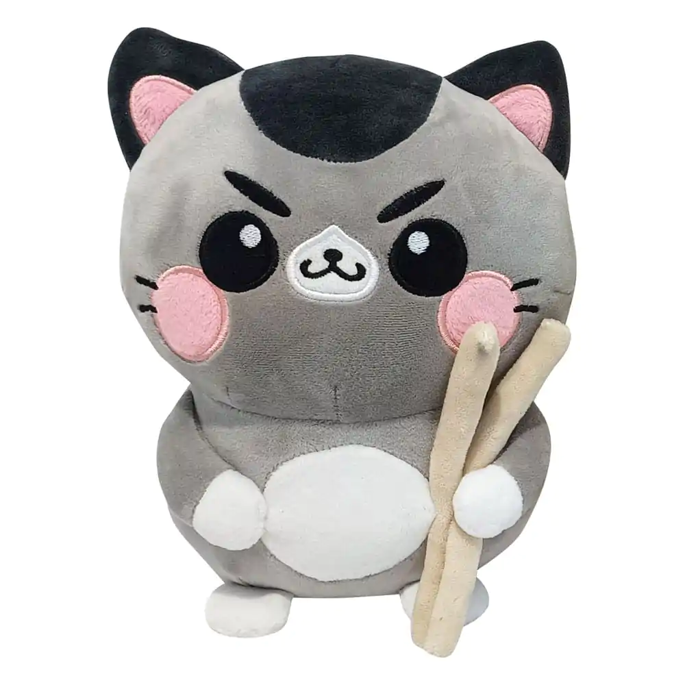 Figurina de plus Pisica amuzanta cu bete chinezesti 25 cm poza produsului