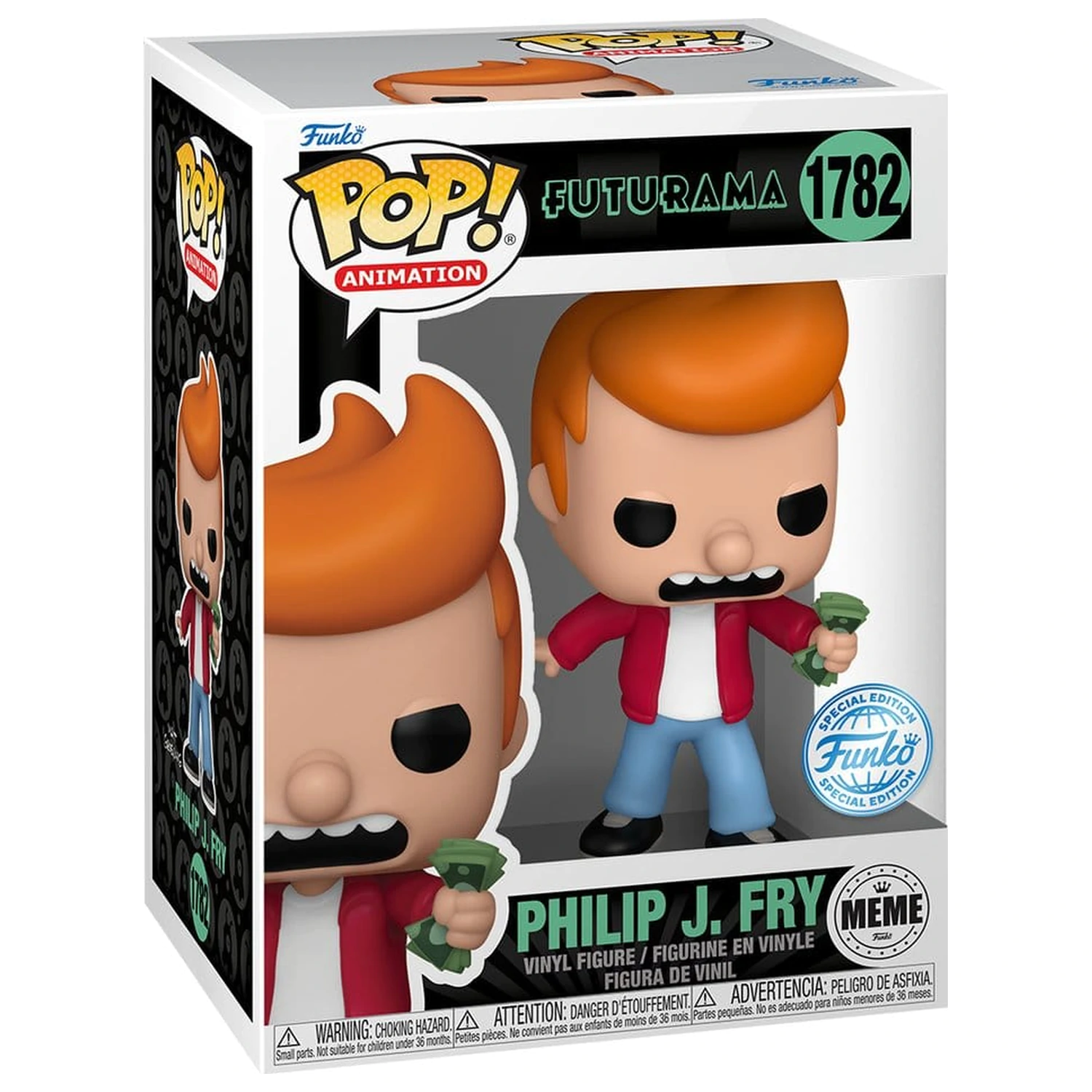 Figurină de vinil Futurama Funko POP! Animation Philip J. Fry (Take My Money Meme) Ediție Exclusivă de 9 cm poza produsului