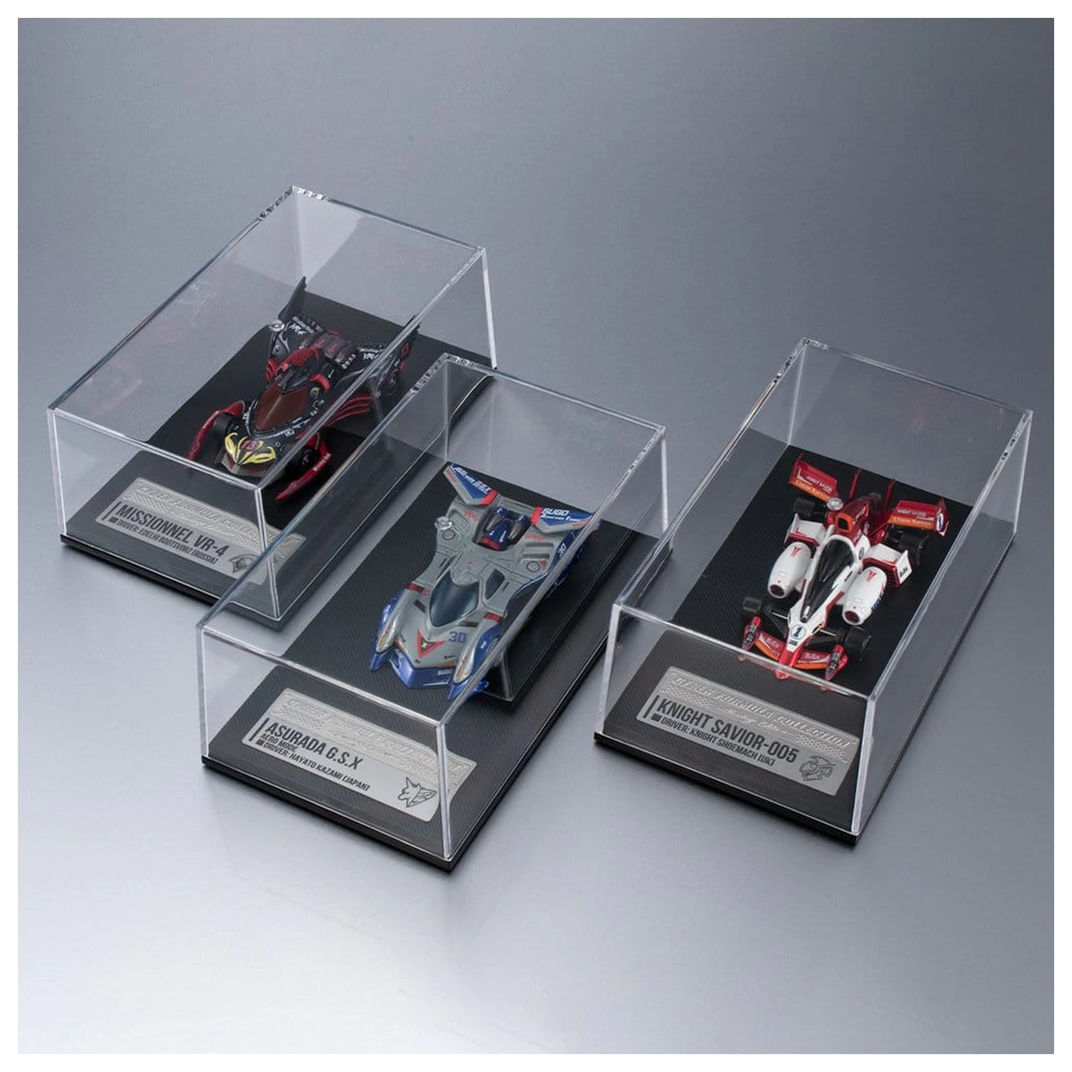 Future GPX Cyber Formula Cyber Formula Collection -Heritage Edition- Set de Vehicule 3 piese Asurada G.S.X Aero Mode & Knight Savior 005 & Missionel VR-4 poza produsului