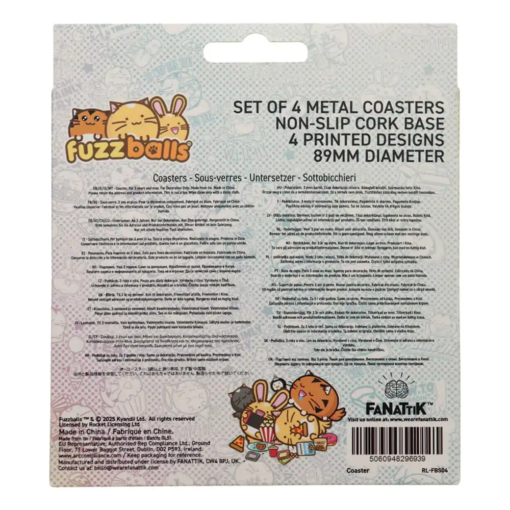 Fuzzballs Coaster set de 4 bucati poza produsului