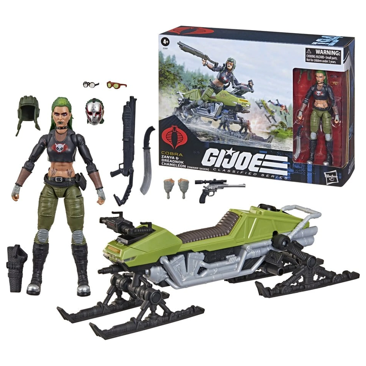 G.I. Joe Classified Series figurina de actiune si set de vehicule #194 Zanya and Dreadnok Chameleon (Swamp Skier) 15 cm poza produsului