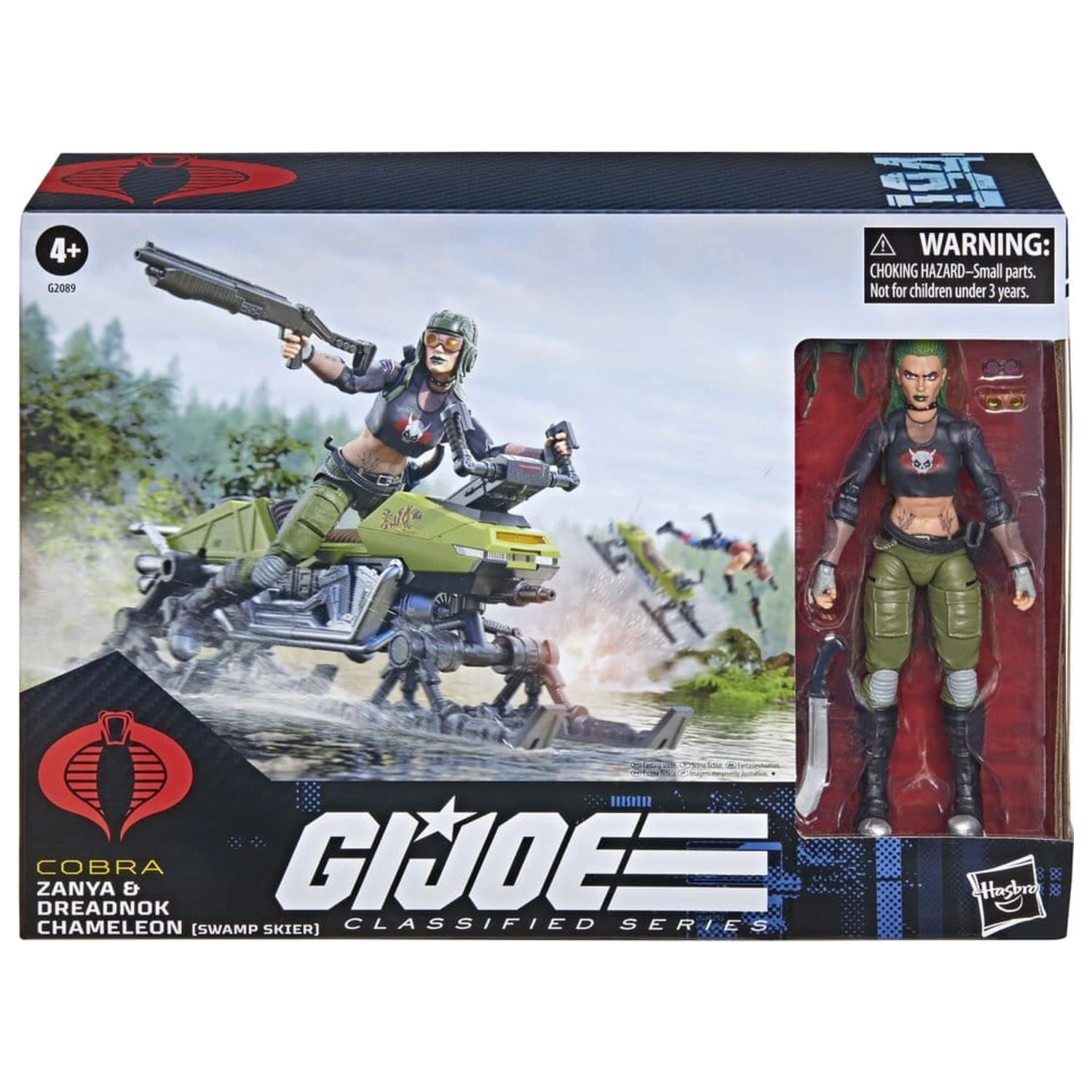 G.I. Joe Classified Series figurina de actiune si set de vehicule #194 Zanya and Dreadnok Chameleon (Swamp Skier) 15 cm poza produsului