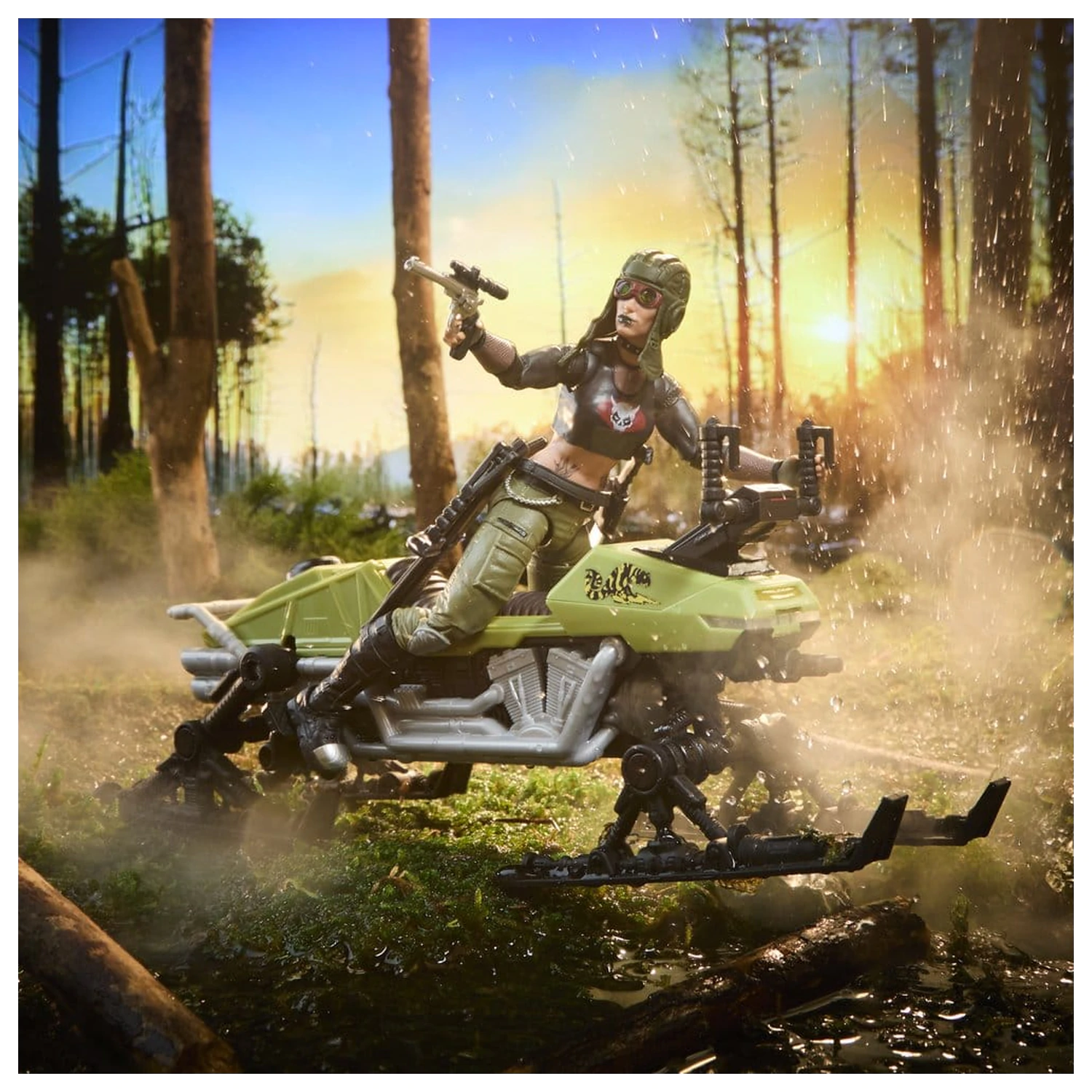 G.I. Joe Classified Series figurina de actiune si set de vehicule #194 Zanya and Dreadnok Chameleon (Swamp Skier) 15 cm poza produsului