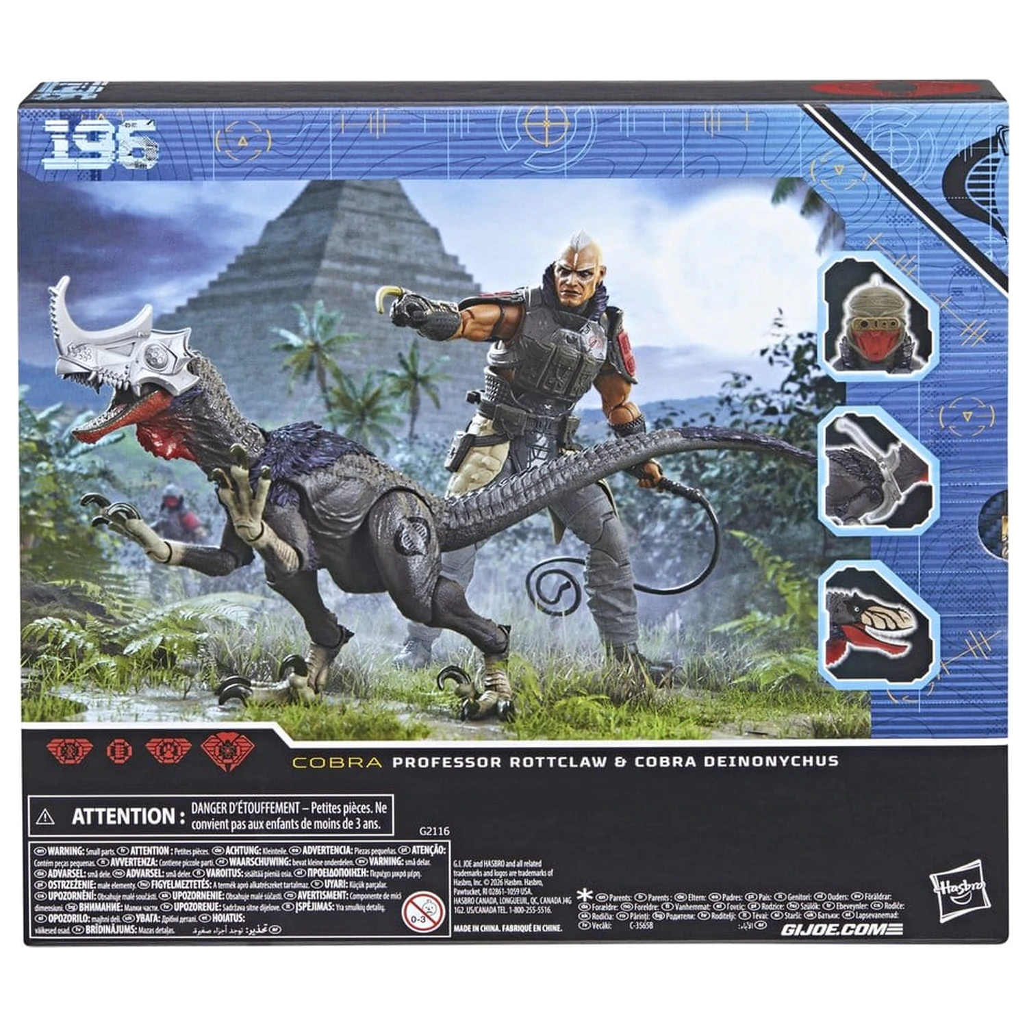 G.I. Joe Classified Series figurina de acțiune 2-pack #196 Professor Rottclaw & Cobra Deinonychus 15 cm poza produsului