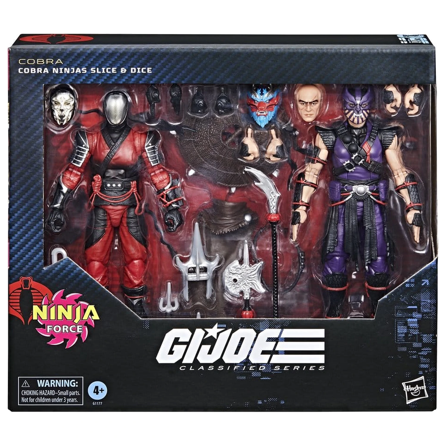 Pachet de 2 figurine de actiune G.I. Joe Classified Series #160 Cobra Ninjas Slice & Dice 15 cm poza produsului